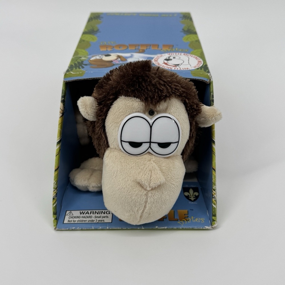 The Roffle Mates Plush Monkey Stuffed Animal Brown Motion Activated Chericole 09